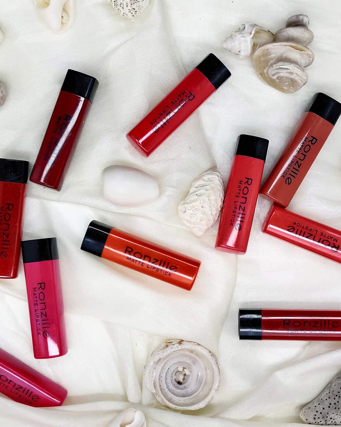 Lipstick Collection | Multicolor Set of 10 Vibrant Shades | Waterproof, Non-Transfer Matte | Highly Pigmented & Long-Lasting | Travel-Friendly Mini Lipsticks (2.4g Each) | Perfect Gift for Makeup Lovers