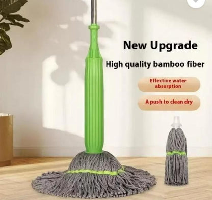 2-in-1 Self-Wringing Dehydrated Mop with 360° Rotating Head – Hands-Free Spin Mop for Effortless Home Cleaning. Ideal for Kitchen, Bathroom & All Household Floors including Tiles, Marble & Wood.