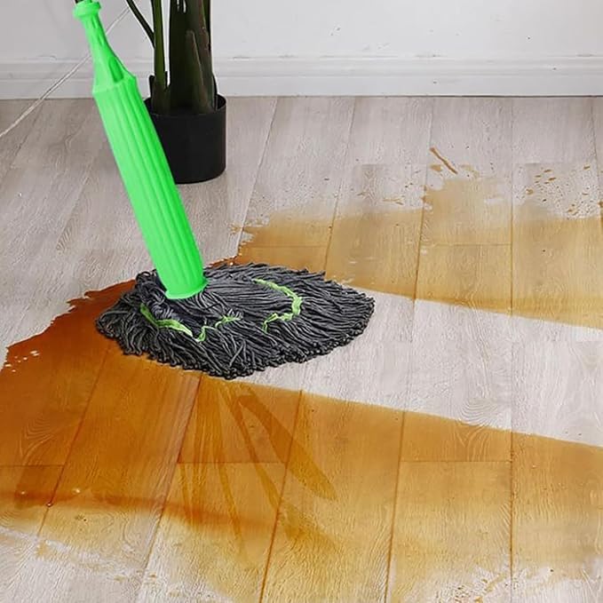 2-in-1 Self-Wringing Dehydrated Mop with 360° Rotating Head – Hands-Free Spin Mop for Effortless Home Cleaning. Ideal for Kitchen, Bathroom & All Household Floors including Tiles, Marble & Wood.