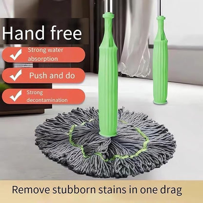 2-in-1 Self-Wringing Dehydrated Mop with 360° Rotating Head – Hands-Free Spin Mop for Effortless Home Cleaning. Ideal for Kitchen, Bathroom & All Household Floors including Tiles, Marble & Wood.
