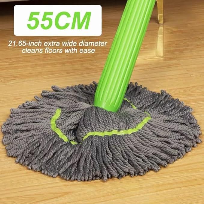 2-in-1 Self-Wringing Dehydrated Mop with 360° Rotating Head – Hands-Free Spin Mop for Effortless Home Cleaning. Ideal for Kitchen, Bathroom & All Household Floors including Tiles, Marble & Wood.