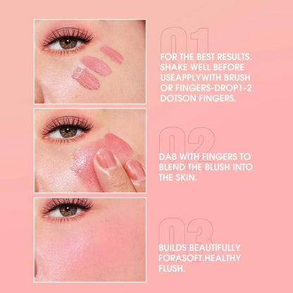 Velvet Liquid Blush for Women & Girls – Pack of 2 | Highly Pigmented, Smooth & Lightweight Blusher for Cheeks, Lips & Eyes | Soft Matte Finish, Super Stay, Long-Lasting & Easy to Blend | Perfect for Everyday Makeup.