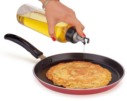 Plastic Oil Dispenser Set (Pack of 2) | 1L Each | Transparent, Leak-Proof, BPA-Free | Durable & Easy to Use | Perfect for Cooking Oil & Vinegar | Total Capacity: 2L