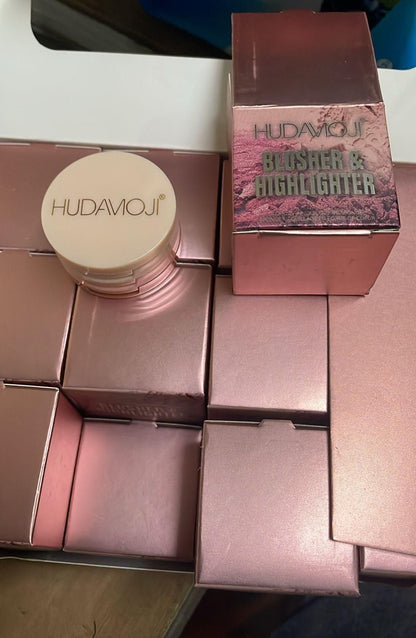 3-in-1 Blusher, Highlighter & Contour Sculpt Palette with Mirror for Women & Girls | Champagne Glow Highlighter with Peach & Rosy Pink Blush Shades | Mini Compact Travel Makeup Kit | Long-Lasting Highly Pigmented Palette for a Fresh, Natural Glowing Look.