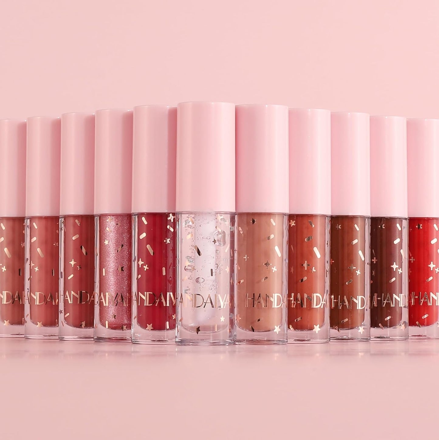 My Handaiyan 12-Color Liquid Lipstick Set – Glittering Matte & Glossy Finish, Highly Pigmented, Waterproof, Smudge-Proof, Long-Lasting 24-Hour Stay, Quick-Drying & Non-Sticky Formula, Nude & Multicolor Shades, Perfect Gift for Women. (2.5ML x 12)