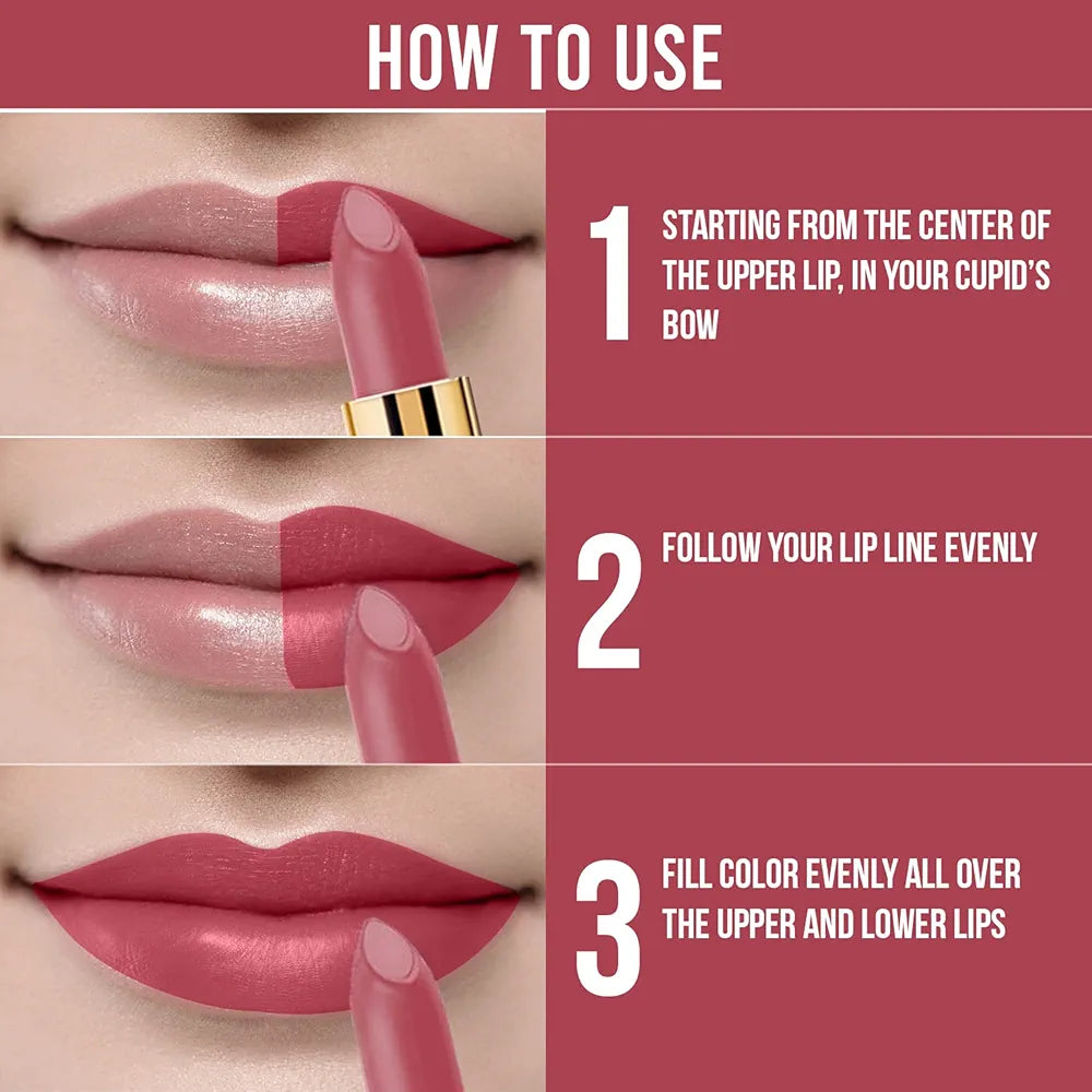 Lipstick Collection | Multicolor Set of 10 Vibrant Shades | Waterproof, Non-Transfer Matte | Highly Pigmented & Long-Lasting | Travel-Friendly Mini Lipsticks (2.4g Each) | Perfect Gift for Makeup Lovers