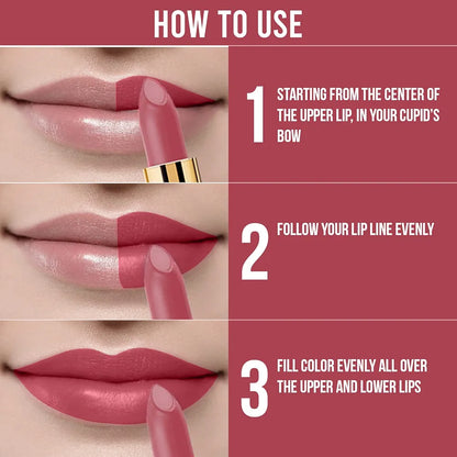 Lipstick Collection | Multicolor Set of 10 Vibrant Shades | Waterproof, Non-Transfer Matte | Highly Pigmented & Long-Lasting | Travel-Friendly Mini Lipsticks (2.4g Each) | Perfect Gift for Makeup Lovers