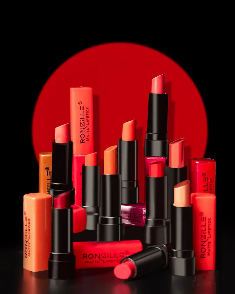 Lipstick Collection | Multicolor Set of 10 Vibrant Shades | Waterproof, Non-Transfer Matte | Highly Pigmented & Long-Lasting | Travel-Friendly Mini Lipsticks (2.4g Each) | Perfect Gift for Makeup Lovers