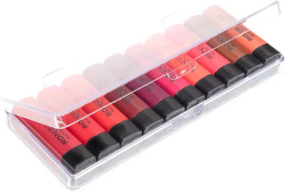 Lipstick Collection | Multicolor Set of 10 Vibrant Shades | Waterproof, Non-Transfer Matte | Highly Pigmented & Long-Lasting | Travel-Friendly Mini Lipsticks (2.4g Each) | Perfect Gift for Makeup Lovers