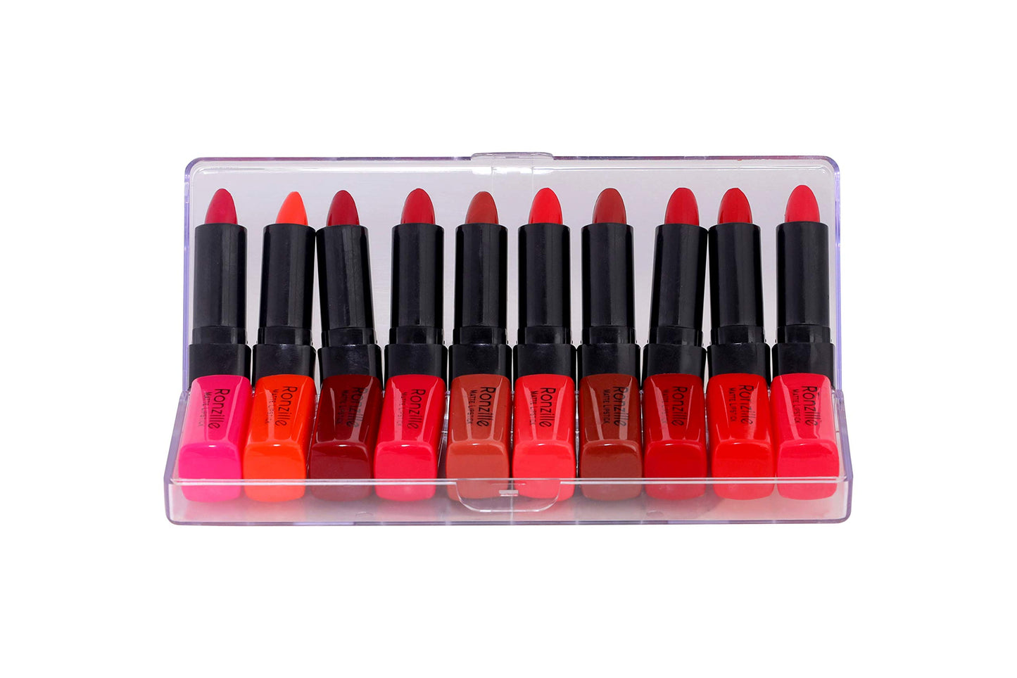 Lipstick Collection | Multicolor Set of 10 Vibrant Shades | Waterproof, Non-Transfer Matte | Highly Pigmented & Long-Lasting | Travel-Friendly Mini Lipsticks (2.4g Each) | Perfect Gift for Makeup Lovers
