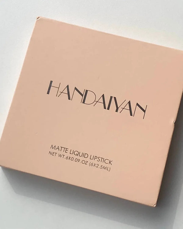 6-Piece Velvet Matte Liquid Lipstick Set with a waterproof, long-lasting, non-sticky formula in stunning nude shades. Quick-drying with up to 24-hour stay, ideal for daily use or as a makeup gift for women, Combo Pack (6 x 3ML each).