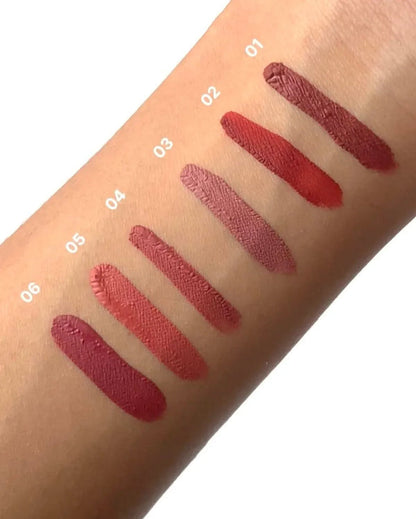 6-Piece Velvet Matte Liquid Lipstick Set with a waterproof, long-lasting, non-sticky formula in stunning nude shades. Quick-drying with up to 24-hour stay, ideal for daily use or as a makeup gift for women, Combo Pack (6 x 3ML each).