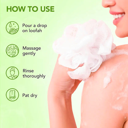 Mapril Premium Body Wash Combo for Women (120 ml Each, Pack of 3) – Enjoy fresh, clean, and glowing skin. Comes with a free loofah. Available in 3 variants: Aqua, Lemon, and Rose. Perfect for daily use!