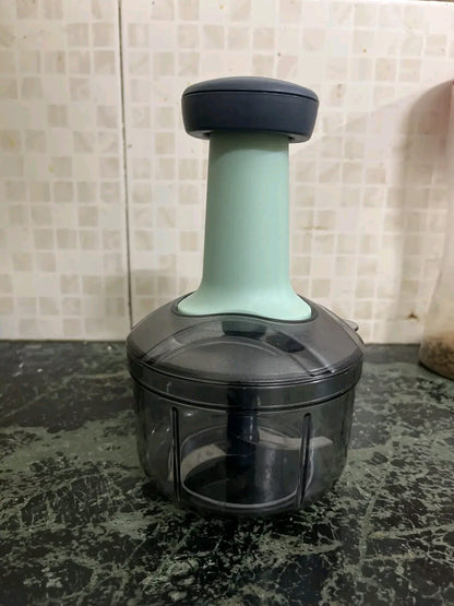 Push Chopper for Vegetables & Fruits | Manual Onion Cutter | Multipurpose Food Dicer Mincer for Veggies Garlic Tomato Potato Ginger Fruits Nuts Herbs etc. | BPA-Free Safe Container (1 pc)