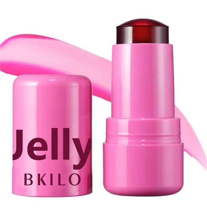 4 Colors Jelly Blush Tint Stick Pack of 2 | 4-in-1 Multi-Use for Lips, Cheeks, Eyes & Blush | Highly Pigmented Super Stay Tint Stick | Waterproof, Non-Transfer & Non-Sticky | Long-Lasting | Velvet Matte Finish | Perfect for Daily Makeup for Women & Girls.