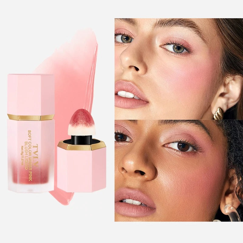 Velvet Liquid Blush for Women & Girls – Pack of 2 | Highly Pigmented, Smooth & Lightweight Blusher for Cheeks, Lips & Eyes | Soft Matte Finish, Super Stay, Long-Lasting & Easy to Blend | Perfect for Everyday Makeup.