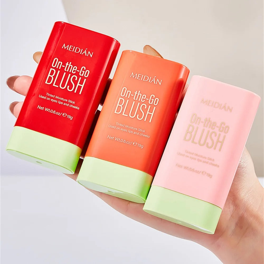 3-in-1 Blush Stick for Cheeks, Lips & Eyes | Imported Korean Cosmetic | Long-Lasting Waterproof Matte Cream Blusher | Lightweight & Blendable Makeup for Women & Girls