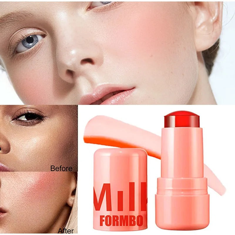 4 Colors Jelly Blush Tint Stick Pack of 2 | 4-in-1 Multi-Use for Lips, Cheeks, Eyes & Blush | Highly Pigmented Super Stay Tint Stick | Waterproof, Non-Transfer & Non-Sticky | Long-Lasting | Velvet Matte Finish | Perfect for Daily Makeup for Women & Girls.