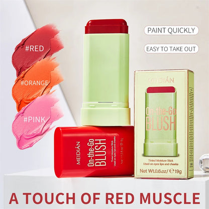 3-in-1 Blush Stick for Cheeks, Lips & Eyes | Imported Korean Cosmetic | Long-Lasting Waterproof Matte Cream Blusher | Lightweight & Blendable Makeup for Women & Girls