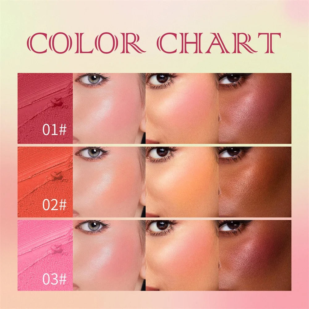 3-in-1 Blush Stick for Cheeks, Lips & Eyes | Imported Korean Cosmetic | Long-Lasting Waterproof Matte Cream Blusher | Lightweight & Blendable Makeup for Women & Girls