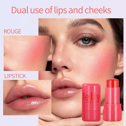 4 Colors Jelly Blush Tint Stick Pack of 2 | 4-in-1 Multi-Use for Lips, Cheeks, Eyes & Blush | Highly Pigmented Super Stay Tint Stick | Waterproof, Non-Transfer & Non-Sticky | Long-Lasting | Velvet Matte Finish | Perfect for Daily Makeup for Women & Girls.