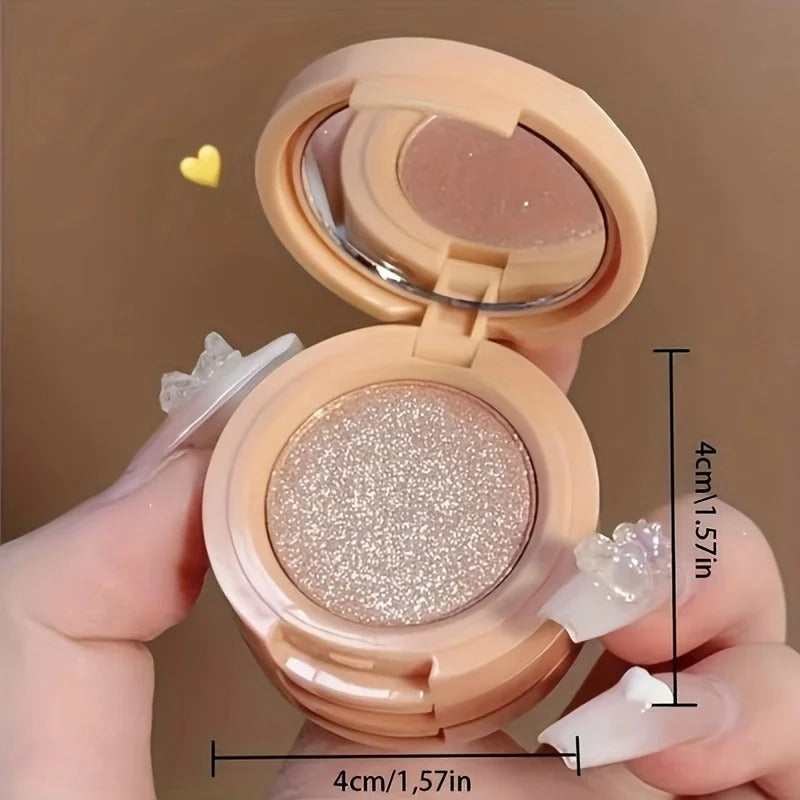 3-in-1 Blusher, Highlighter & Contour Sculpt Palette with Mirror for Women & Girls | Champagne Glow Highlighter with Peach & Rosy Pink Blush Shades | Mini Compact Travel Makeup Kit | Long-Lasting Highly Pigmented Palette for a Fresh, Natural Glowing Look.