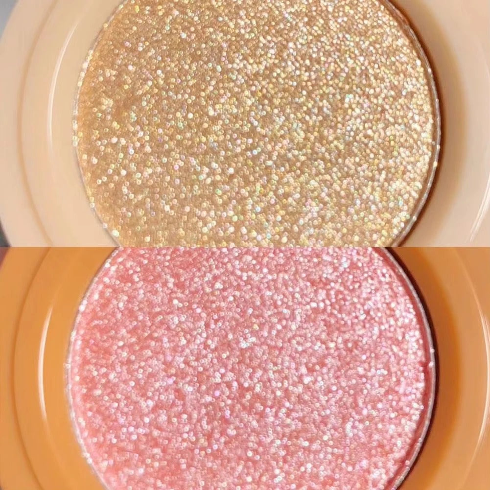 3-in-1 Blusher, Highlighter & Contour Sculpt Palette with Mirror for Women & Girls | Champagne Glow Highlighter with Peach & Rosy Pink Blush Shades | Mini Compact Travel Makeup Kit | Long-Lasting Highly Pigmented Palette for a Fresh, Natural Glowing Look.