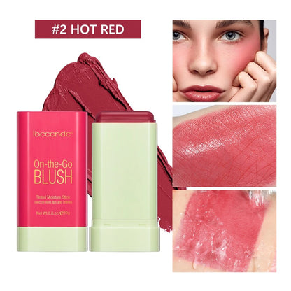 3-in-1 Blush Stick for Cheeks, Lips & Eyes | Imported Korean Cosmetic | Long-Lasting Waterproof Matte Cream Blusher | Lightweight & Blendable Makeup for Women & Girls