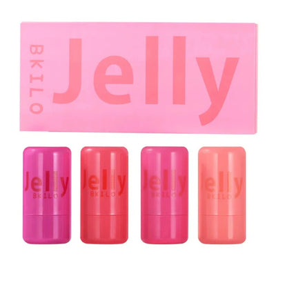 4 Colors Jelly Blush Tint Stick Pack of 2 | 4-in-1 Multi-Use for Lips, Cheeks, Eyes & Blush | Highly Pigmented Super Stay Tint Stick | Waterproof, Non-Transfer & Non-Sticky | Long-Lasting | Velvet Matte Finish | Perfect for Daily Makeup for Women & Girls.
