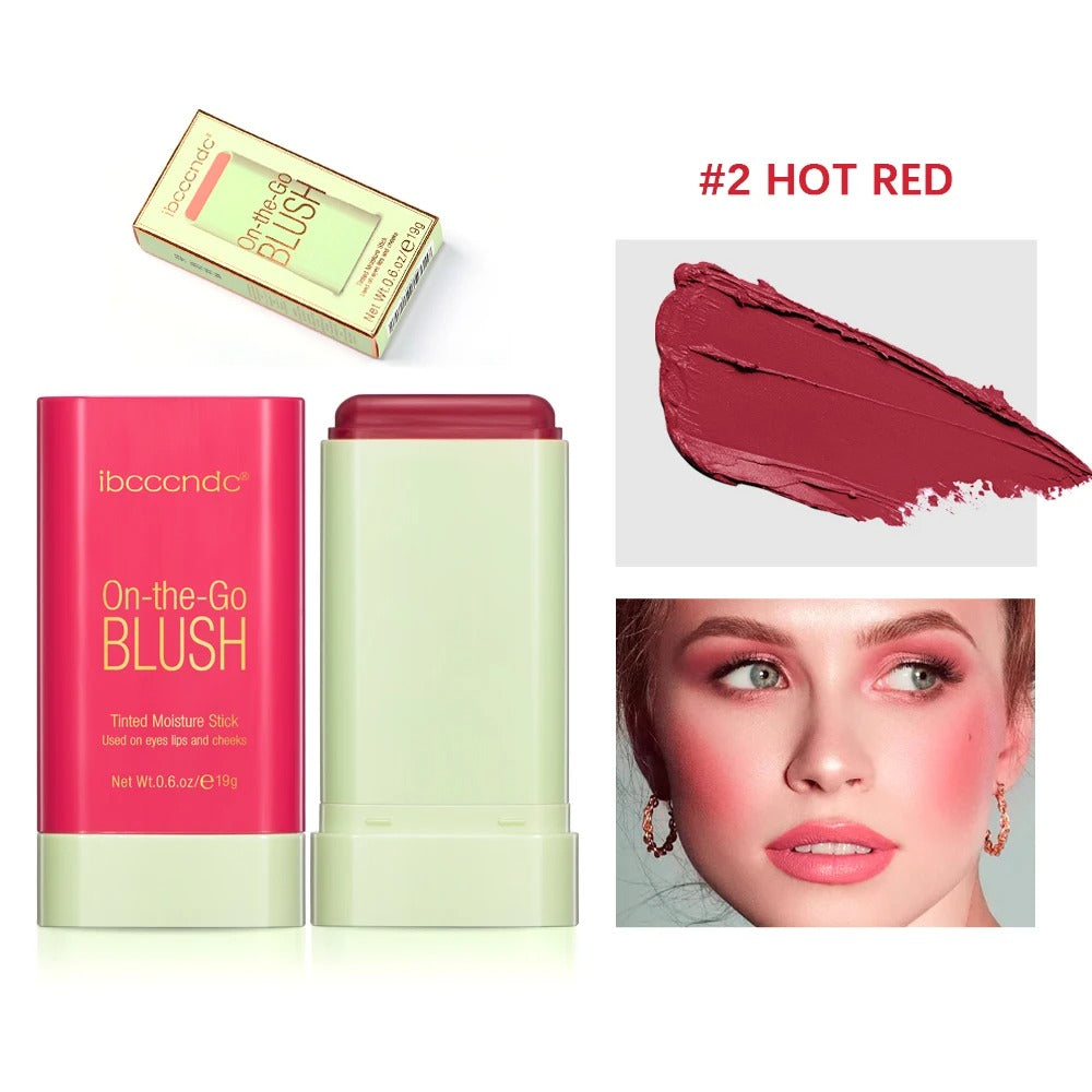 3-in-1 Blush Stick for Cheeks, Lips & Eyes | Imported Korean Cosmetic | Long-Lasting Waterproof Matte Cream Blusher | Lightweight & Blendable Makeup for Women & Girls