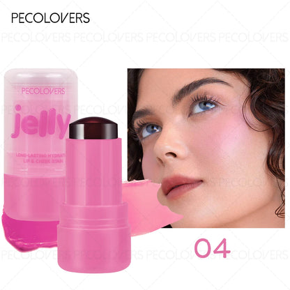 4 Colors Jelly Blush Tint Stick Pack of 2 | 4-in-1 Multi-Use for Lips, Cheeks, Eyes & Blush | Highly Pigmented Super Stay Tint Stick | Waterproof, Non-Transfer & Non-Sticky | Long-Lasting | Velvet Matte Finish | Perfect for Daily Makeup for Women & Girls.