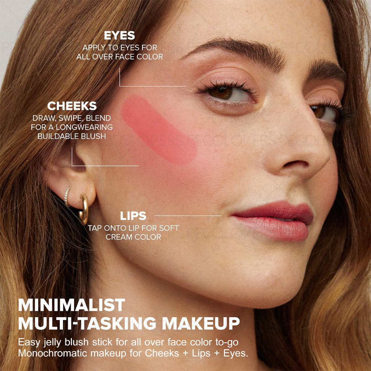 4 Colors Jelly Blush Tint Stick Pack of 2 | 4-in-1 Multi-Use for Lips, Cheeks, Eyes & Blush | Highly Pigmented Super Stay Tint Stick | Waterproof, Non-Transfer & Non-Sticky | Long-Lasting | Velvet Matte Finish | Perfect for Daily Makeup for Women & Girls.