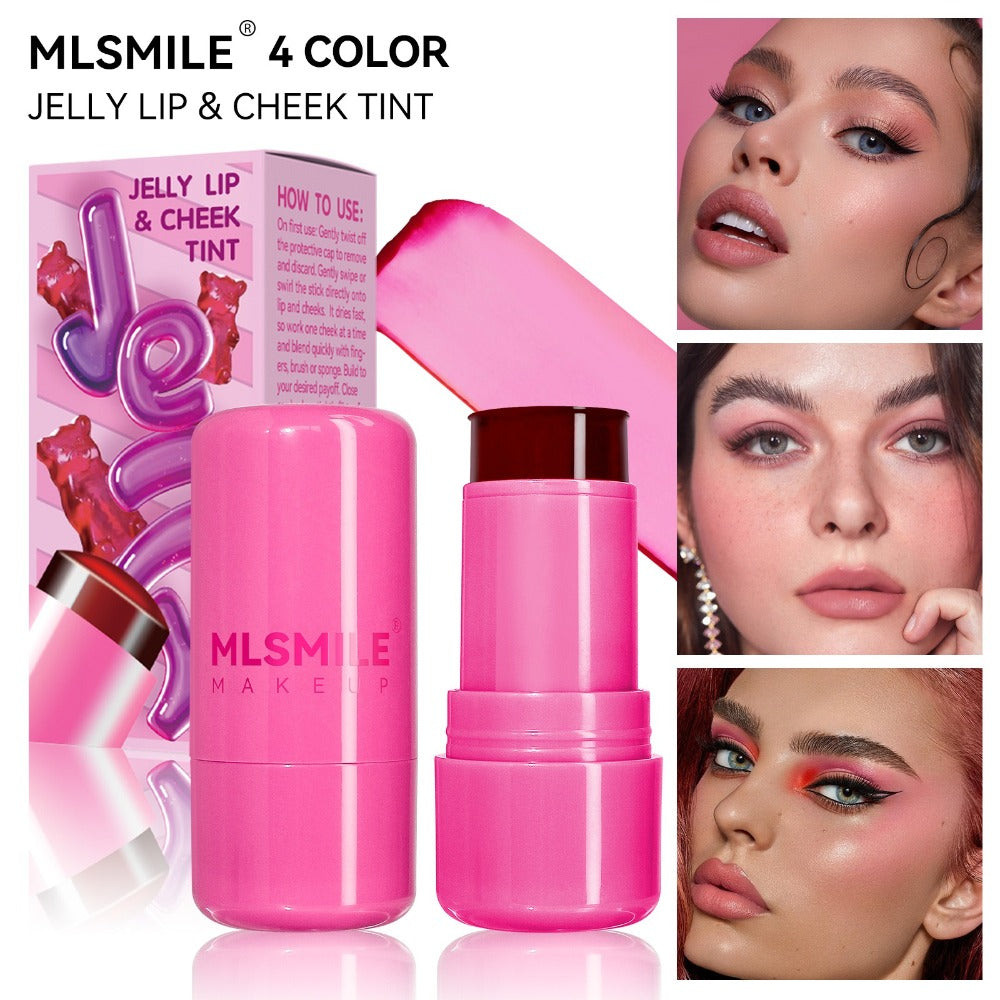 4 Colors Jelly Blush Tint Stick Pack of 2 | 4-in-1 Multi-Use for Lips, Cheeks, Eyes & Blush | Highly Pigmented Super Stay Tint Stick | Waterproof, Non-Transfer & Non-Sticky | Long-Lasting | Velvet Matte Finish | Perfect for Daily Makeup for Women & Girls.