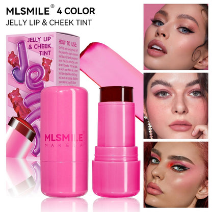 4 Colors Jelly Blush Tint Stick Pack of 2 | 4-in-1 Multi-Use for Lips, Cheeks, Eyes & Blush | Highly Pigmented Super Stay Tint Stick | Waterproof, Non-Transfer & Non-Sticky | Long-Lasting | Velvet Matte Finish | Perfect for Daily Makeup for Women & Girls.