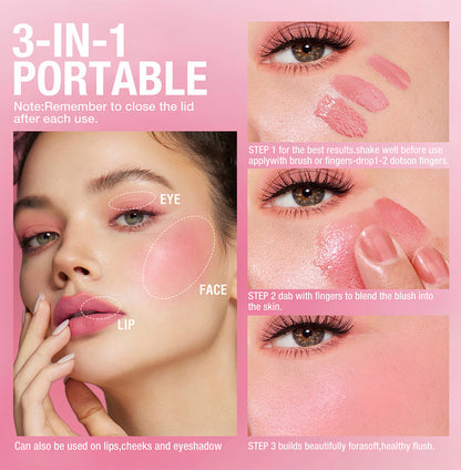 4 Colors Jelly Blush Tint Stick Pack of 2 | 4-in-1 Multi-Use for Lips, Cheeks, Eyes & Blush | Highly Pigmented Super Stay Tint Stick | Waterproof, Non-Transfer & Non-Sticky | Long-Lasting | Velvet Matte Finish | Perfect for Daily Makeup for Women & Girls.