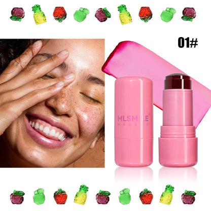 4 Colors Jelly Blush Tint Stick Pack of 2 | 4-in-1 Multi-Use for Lips, Cheeks, Eyes & Blush | Highly Pigmented Super Stay Tint Stick | Waterproof, Non-Transfer & Non-Sticky | Long-Lasting | Velvet Matte Finish | Perfect for Daily Makeup for Women & Girls.