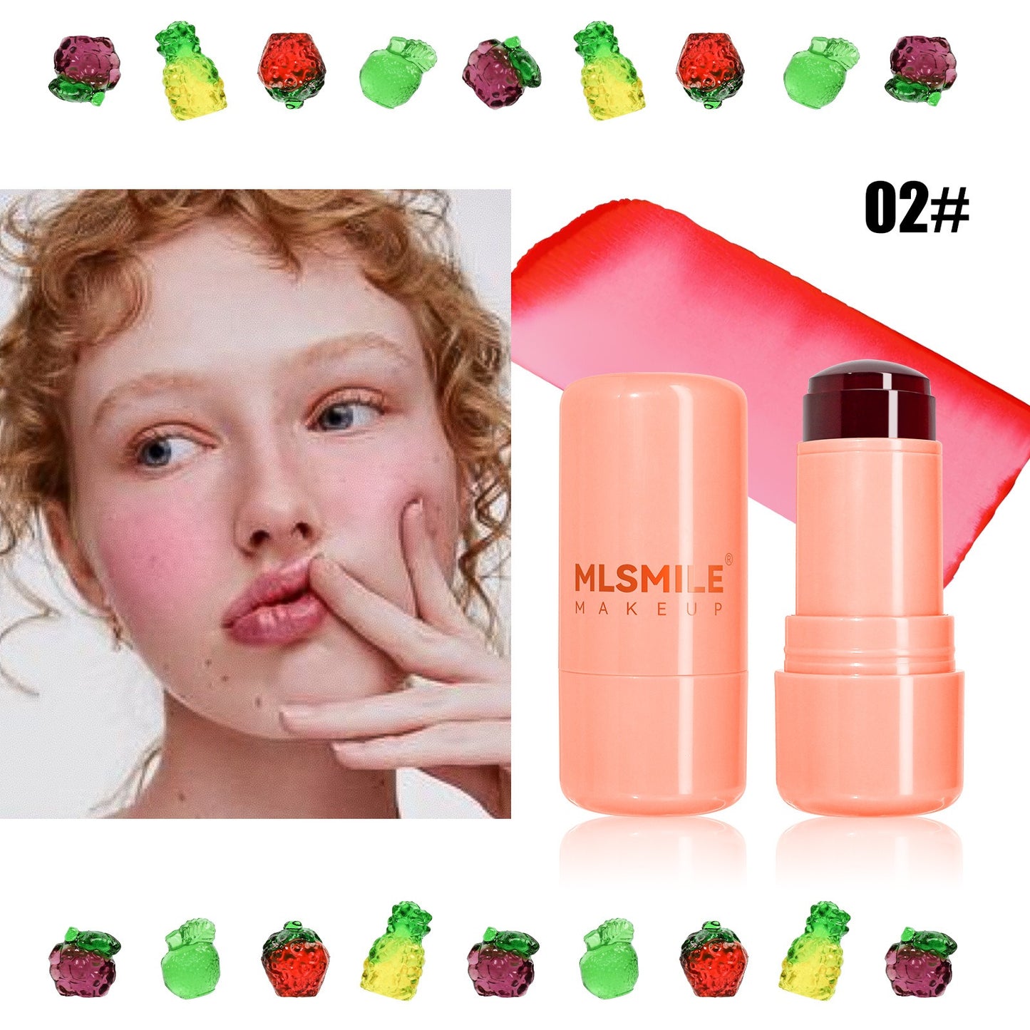 4 Colors Jelly Blush Tint Stick Pack of 2 | 4-in-1 Multi-Use for Lips, Cheeks, Eyes & Blush | Highly Pigmented Super Stay Tint Stick | Waterproof, Non-Transfer & Non-Sticky | Long-Lasting | Velvet Matte Finish | Perfect for Daily Makeup for Women & Girls.