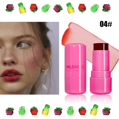 4 Colors Jelly Blush Tint Stick Pack of 2 | 4-in-1 Multi-Use for Lips, Cheeks, Eyes & Blush | Highly Pigmented Super Stay Tint Stick | Waterproof, Non-Transfer & Non-Sticky | Long-Lasting | Velvet Matte Finish | Perfect for Daily Makeup for Women & Girls.