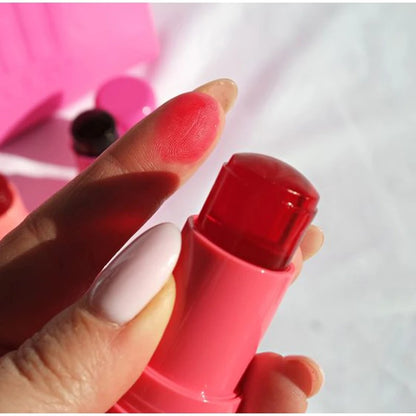 4 Colors Jelly Blush Tint Stick Pack of 2 | 4-in-1 Multi-Use for Lips, Cheeks, Eyes & Blush | Highly Pigmented Super Stay Tint Stick | Waterproof, Non-Transfer & Non-Sticky | Long-Lasting | Velvet Matte Finish | Perfect for Daily Makeup for Women & Girls.