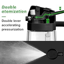 2-in-1 Glass Olive Oil Sprayer and Dispenser Bottle, 500ml Refillable Oil Spray Bottle for Cooking, Air Fryer, BBQ, Salad, Frying and Baking, Food-Grade, Leak-Proof Kitchen Oil Sprayer.