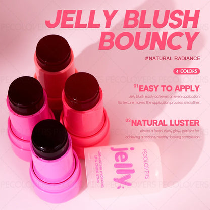 4 Colors Jelly Blush Tint Stick Pack of 2 | 4-in-1 Multi-Use for Lips, Cheeks, Eyes & Blush | Highly Pigmented Super Stay Tint Stick | Waterproof, Non-Transfer & Non-Sticky | Long-Lasting | Velvet Matte Finish | Perfect for Daily Makeup for Women & Girls.