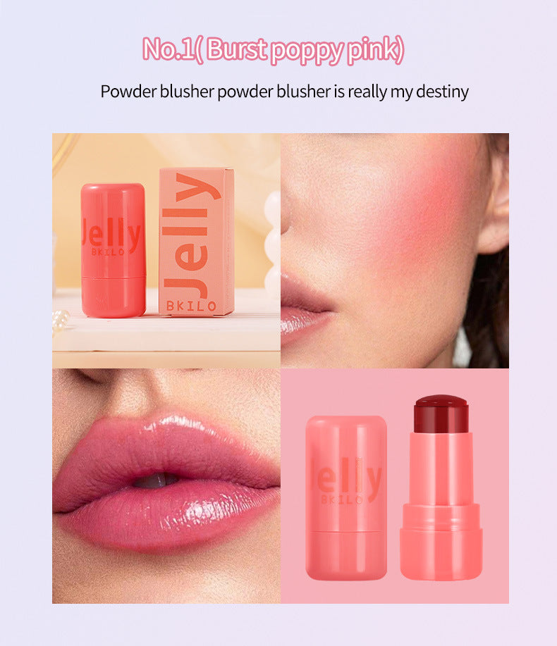4 Colors Jelly Blush Tint Stick Pack of 2 | 4-in-1 Multi-Use for Lips, Cheeks, Eyes & Blush | Highly Pigmented Super Stay Tint Stick | Waterproof, Non-Transfer & Non-Sticky | Long-Lasting | Velvet Matte Finish | Perfect for Daily Makeup for Women & Girls.