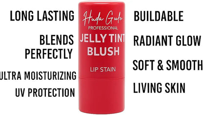 4 Colors Jelly Blush Tint Stick Pack of 2 | 4-in-1 Multi-Use for Lips, Cheeks, Eyes & Blush | Highly Pigmented Super Stay Tint Stick | Waterproof, Non-Transfer & Non-Sticky | Long-Lasting | Velvet Matte Finish | Perfect for Daily Makeup for Women & Girls.