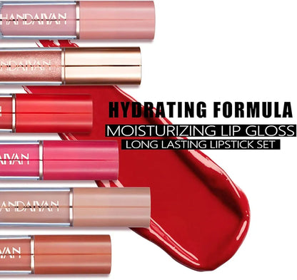 12-Piece Velvet Matte Liquid Lipstick Set with waterproof, long-lasting, non-sticky formula in stunning nude shades. Quick-drying with up to 24-hour stay, ideal for daily use or as a makeup gift for women. (2.5ML X 12)