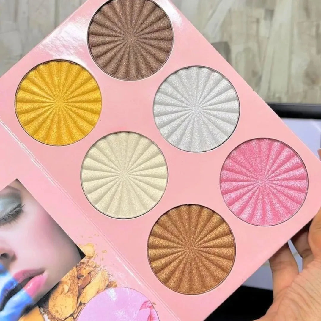 Beauty Glazed 4 in 1 Makeup Book | All-In-One Professional Palette | Eyeshadow | Blusher | Highlighter | Contour | Eyebrow Powder.