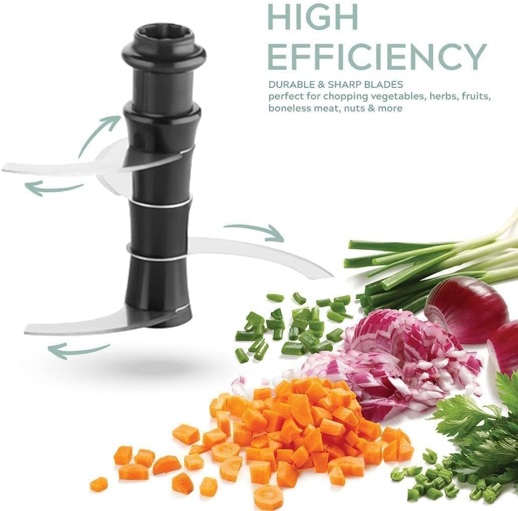 Push Chopper for Vegetables & Fruits | Manual Onion Cutter | Multipurpose Food Dicer Mincer for Veggies Garlic Tomato Potato Ginger Fruits Nuts Herbs etc. | BPA-Free Safe Container (1 pc)