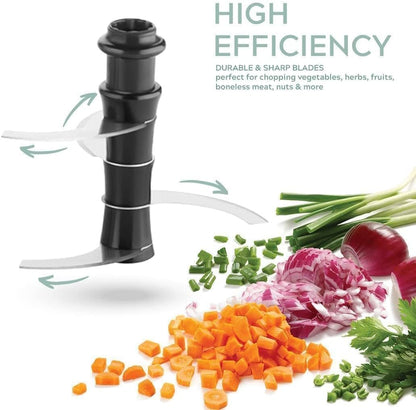 Push Chopper for Vegetables & Fruits | Manual Onion Cutter | Multipurpose Food Dicer Mincer for Veggies Garlic Tomato Potato Ginger Fruits Nuts Herbs etc. | BPA-Free Safe Container (1 pc)