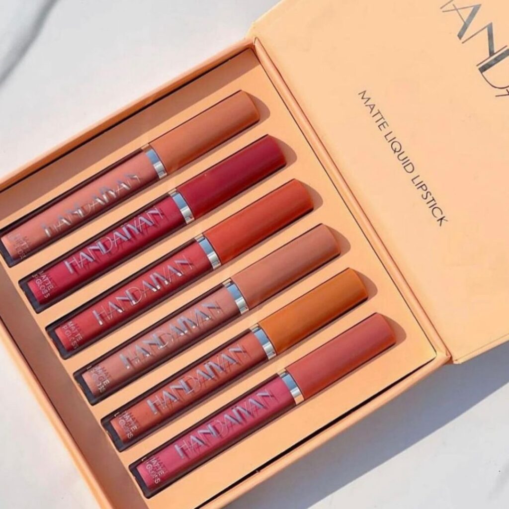 6-Piece Velvet Matte Liquid Lipstick Set with a waterproof, long-lasting, non-sticky formula in stunning nude shades. Quick-drying with up to 24-hour stay, ideal for daily use or as a makeup gift for women, Combo Pack (6 x 3ML each).