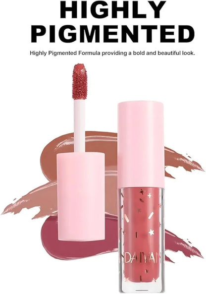 My Handaiyan 12-Color Liquid Lipstick Set – Glittering Matte & Glossy Finish, Highly Pigmented, Waterproof, Smudge-Proof, Long-Lasting 24-Hour Stay, Quick-Drying & Non-Sticky Formula, Nude & Multicolor Shades, Perfect Gift for Women. (2.5ML x 12)