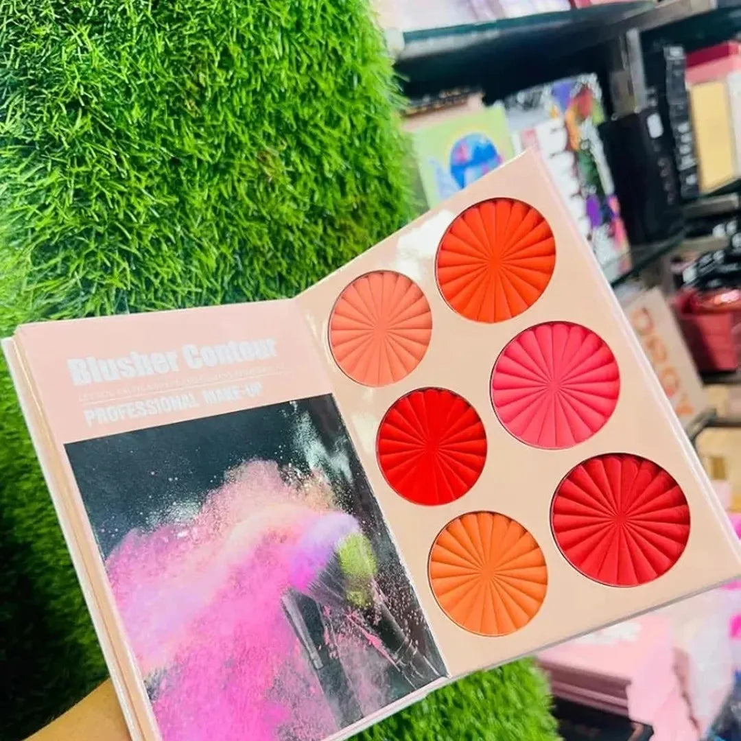 Beauty Glazed 4 in 1 Makeup Book | All-In-One Professional Palette | Eyeshadow | Blusher | Highlighter | Contour | Eyebrow Powder.